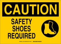 image of Brady B-555 Aluminum Rectangle Yellow PPE Sign - 10 in Width x 7 in Height - 131915