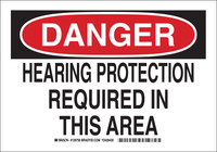 image of Brady B-555 Aluminum Rectangle White PPE Sign - 10 in Width x 7 in Height - 128754