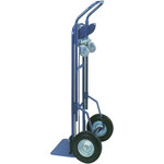 image of Convertible Heavy-Duty Steel Hand Cart - 22.5 in Length - Heavy Duty Steel - Blue - 8549