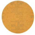 image of 3M Hookit Coated Aluminum Oxide Yellow Hook & Loop Disc - Paper Backing - C Weight - P100 Grit - Fine - 6 in Diameter - 00982
