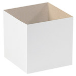 image of White Deluxe Gift Box Bottoms - 6 in x 6 in x 6 in - 3394