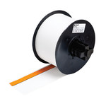 image of Brady 113228 Printer Label Roll - 2.25 in x 100 ft - Vinyl - Orange / White - B-595 - 98583