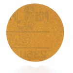 image of 3M Hookit Coated Aluminum Oxide Yellow Hook & Loop Disc - Paper Backing - C Weight - P120 Grit - Fine - 3 in Diameter - 00919