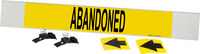 image of Brady 5622-HPHV Strap-On Pipe Marker - Acid, Base & Caustic - Polyester - Black on Yellow - B-681, B-883 - 59626