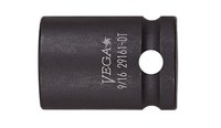 image of Vega Tools 20121-T 1/2 in Impact Socket - 4140 Steel - 3/8 in Square Drive - C - Shouldered - 1.2 in Length - 01787