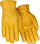 image of Red Steer 5555 Yellow Large Grain Cowhide Leather Driver's Gloves - Keystone Thumb - 5555-L