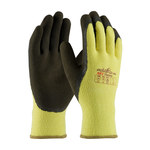 image of PIP PowerGrab KEV Thermo 09-K1350 Black/Yellow Small Cut-Resistant Gloves - ANSI A3 Cut Resistance - Latex Palm & Fingertips Coating - 10.2 in Length - 09-K1350/S