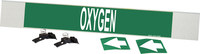 image of Brady 5735-HPHV Strap-On Pipe Marker - Gas - Polyester - White on Green - B-681, B-883 - 59734