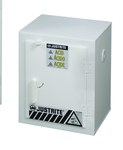 image of Justrite Haz-Alert Hazardous Material Storage Cabinet 24004, 2 1/2 L, High Density Polyethylene, White - 13496