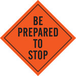 image of Brady Mesh Diamond Orange Road Construction Sign - 36 in Width x 36 in Height - 56699