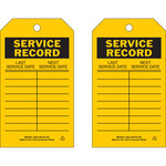 image of Brady 86625 Black on Yellow Polyester Maintenance Tag - 4 in Width - 7 in Height - B-851