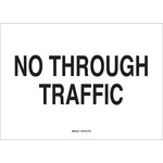 image of Brady B-401 High Impact Polystyrene Rectangle White Stop Signs, Traffic Control Signs & Banners Sign - 10 in Width x 7 in Height - 25858