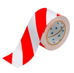 image of Brady Toughstripe Red / White Floor Marking Tape - 3 in Width x 100 ft Length - 16126