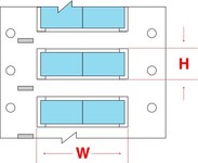 image of Brady Permasleeve 2HX-1000-2-BL-J-2 Die-Cut Printer Sleeve - 0.984 in x 1.236 in - Polyolefin - Blue - B-7642 - 65385