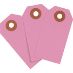 image of Brady 102122 Pink Rectangle Cardstock Blank Tag - 1 7/8 in 1 7/8 in Width - 3 3/4 in Height - 01346