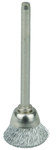 image of Weiler Steel Cup Brush - Unthreaded Stem Attachment - 5/8 in Diameter - 0.003 in Bristle Diameter - 26071