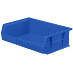 image of Akro-Mils Akrobin 60 lb Blue Industrial Grade Polymer Hanging / Stacking Storage Bin - 10 7/8 in Length - 16 1/2 in Width - 5 in Height - 1 Compartments - 30255 BLUE