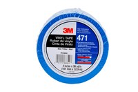 image of 3M 471 Blue Marking Tape - 4 in Width x 36 yd Length - 5.2 mil Thick - 68842