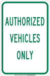 image of Brady B-555 Aluminum Rectangle White Restricted Vehicle Sign - 12 in Width x 18 in Height - 129564