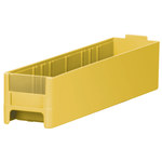 Akro-Mils Gray Yellow 24 ga Stackable Cabinet Drawer - 11 in Overall Length - 2 3/16 in Width - 2 1/16 in Height - 28 Drawer - Non-Lockable - 20228 YELLOW