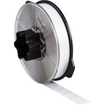 image of Brady Wraptor 150511 Die-Cut Printer Label Roll - 1 in x 1 in - Vinyl - Clear / White - B-417 - 61546
