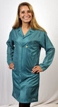 image of Tech Wear LOC-83-LRG ESD / Anti-Static Lab Coat - Large - Teal - LOC-83 LG