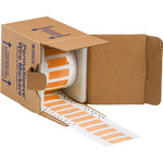 image of Brady 2HX-250-2-OR-S Die-Cut Printer Sleeve - 1.969 in x 0.445 in - Polyolefin - Orange - B-7642 - 65481
