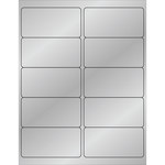 image of Tape Logic LL211SR Rectangle Laser Labels - 4 in x 2 in - Permanent Acrylic - Silver - 14807