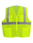 image of Global Glove FrogWear HV High-Visibility Safety Vest GLO-271-LG - Size Large - High-Visibility Yellow/Green - GLO-271 LG