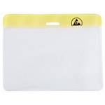 image of Menda White / Yellow ESD / Anti-Static Card Holder - 2 3/8 in Length - 3 5/8 in Wide - 35015