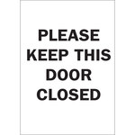 image of Brady B-401 Polystyrene Rectangle White Door Sign - 10 in Width x 14 in Height - 22237