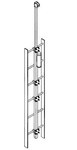 image of DBI-SALA Lad-Saf Top Bracket 6116054, 5 1/2 in x 1 1/2 in, Galvanized Steel - 16205