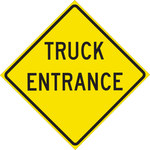 image of Brady B-959 Aluminum Square Yellow Truck & Forklift Warehouse Traffic Sign - 115598