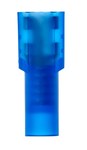 image of 3M Highland FDI14-250Q Blue Butted Nylon Plastic Butted Quick-Disconnect Terminal - 0.87 in Length - 0.37 in Wide - 0.08 in Inside Diameter - 60001