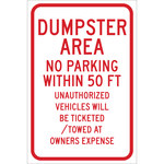 image of Brady B-959 Aluminum Rectangle White Stop Signs, Traffic Control Signs & Banners Sign - 115461