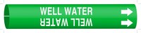 image of Brady 4156-F Strap-On Pipe Marker, 6 in to 7 7/8 in - Water - Plastic - White on Green - B-915 - 48222