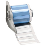 image of Brady Permasleeve M71-187-175-342 Die-Cut Printer Sleeve - 1.765 in x 0.335 in - Polyolefin - White - B-342 - 80056