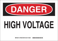 image of Brady Prinzing B-401 High Impact Polystyrene Rectangle White Electrical Safety Sign - 14 in Width x 10 in Height - SP400D