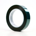 image of 3M 8992 Green Polyester Masking Tape - 1 in Width x 72 yd Length