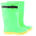 image of Dunlop Chemical-Resistant Overboots 87050 870501500 - Size 15 - PVC - Black/Green/Yellow - 11083
