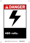 image of Brady B-302 Polyester Rectangle White Electrical Safety Sign - 7 in Width x 10 in Height - Laminated - 45159
