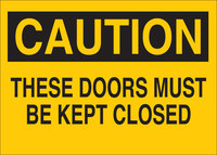 image of Brady B-302 Polyester Rectangle Yellow Door Sign - 10 in Width x 7 in Height - Laminated - 84712