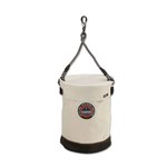 image of Ergodyne Arsenal 5740T Canvas / Leather / Plastic Bucket - Canvas / Leather / Plastic - 150 lb - White - 14540