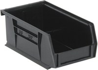 image of Quantum Storage Black Polypropylene Hanging / Stacking Storage Bin - 5 3/8 in Length - 4 1/8 in Width - 3 in Height - QUANTUM QUS210CO