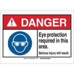 image of Brady B-302 Polyester Rectangle White PPE Sign - 10 in Width x 7 in Height - 144118