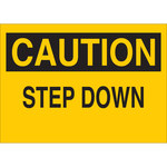 image of Brady B-401 Polystyrene Rectangle Yellow Fall Prevention Sign - 10 in Width x 7 in Height - 22929