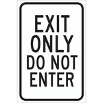 image of Brady B-555 Aluminum Rectangle White Restricted Area Sign - 12 in Width x 18 in Height - 124404