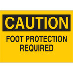 image of Brady B-120 Fiberglass Reinforced Polyester Rectangle Yellow PPE Sign - 14 in Width x 10 in Height - 65039