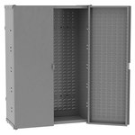 image of Akro-Mils Tiltview HD Bin Cabinet - Steel - Charcoal Gray - 24 in x 48 in x 72 in - HD4824ACH CHARCOAL