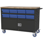 image of Akro-Mils MA4824BLD3 Louvered Shelf Cart - 800 lbs Capacity - Black - Steel